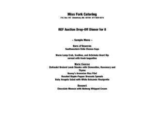 Drop off Catered Dinner for Eight!