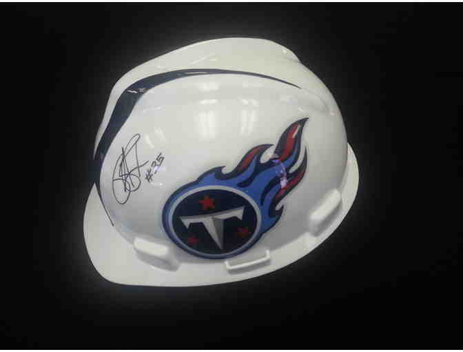 Autographed #35 NFL Tennessee Titans Hard Hat
