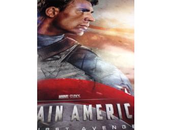 Autographed Captain America poster, signed by Chris Evans the star of 'The First Avenger'