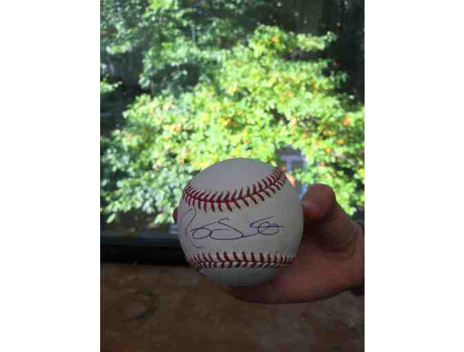 Autographed Robby Scott Baseball & Pedro Martinez Bobblehead