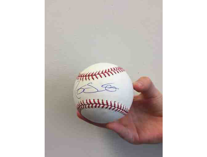 Autographed Robby Scott Baseball & Pedro Martinez Bobblehead