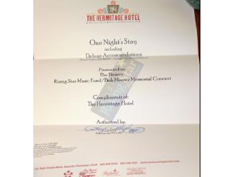 The Hermitage Hotel One Night Stay