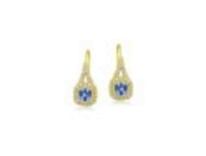 Designs by FMC a?? Tanzanite & White Topaz Drop Earrings