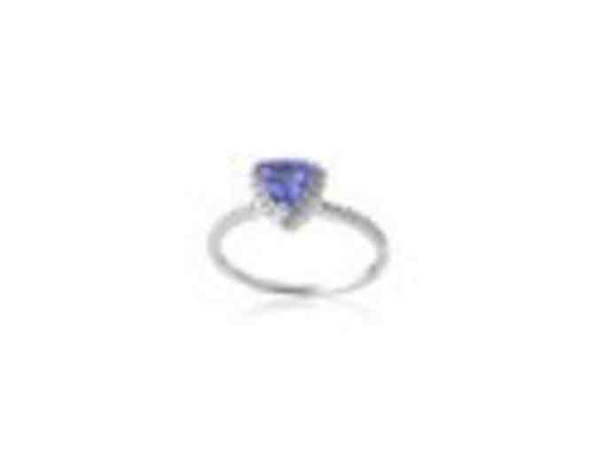Designs by FMC a?? Tanzanite & Diamond Trilliant Ring