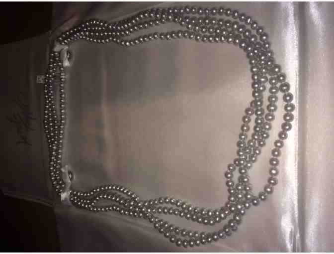 100 Inch 4.5mm Grey Pearl Necklace Strand