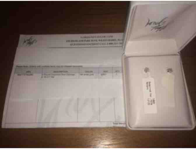 LORD & TAYLOR 14 Kt. White Gold Round Diamond Stud Earrings 0.75 CT TW