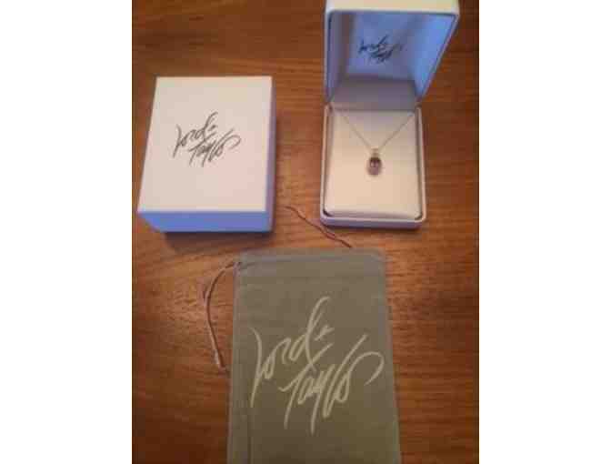 LORD & TAYLOR 14Kt. Yellow Gold Diamond and Amethyst Pendant Necklace