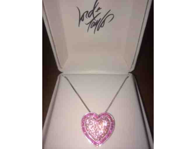 Sterling Silver and Crystal Heart Pendant Necklace