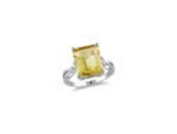 Delmar a?? Citrine & White Topaz Faceted Ring
