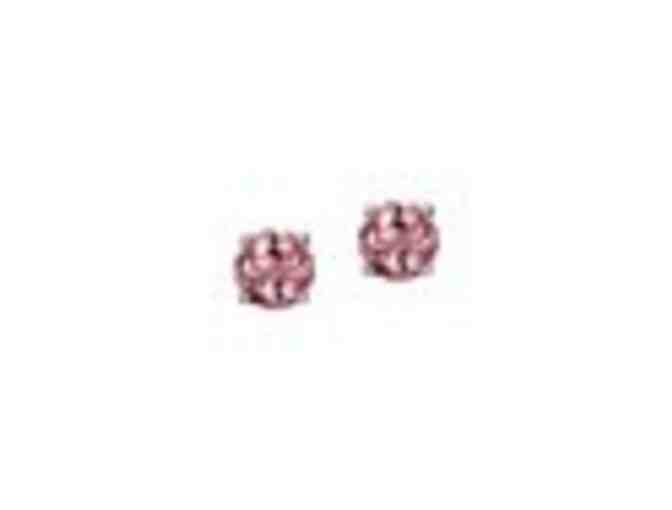 Designs by FMC a?? Pink Tourmaline & Sterling Silver Round Stud Earrings