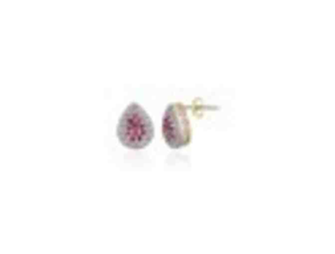 Designs by FMC a?? Ruby & Diamond Teardrop Earrings