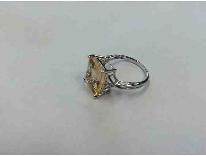 Delmar a?? Citrine & White Topaz Faceted Ring