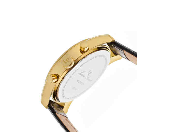 Lucien Piccard Mulhacen Gold & Black Leather Watch