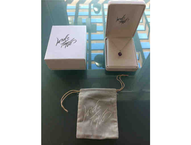 14 Kt. White Gold Amethyst and Diamond Necklace