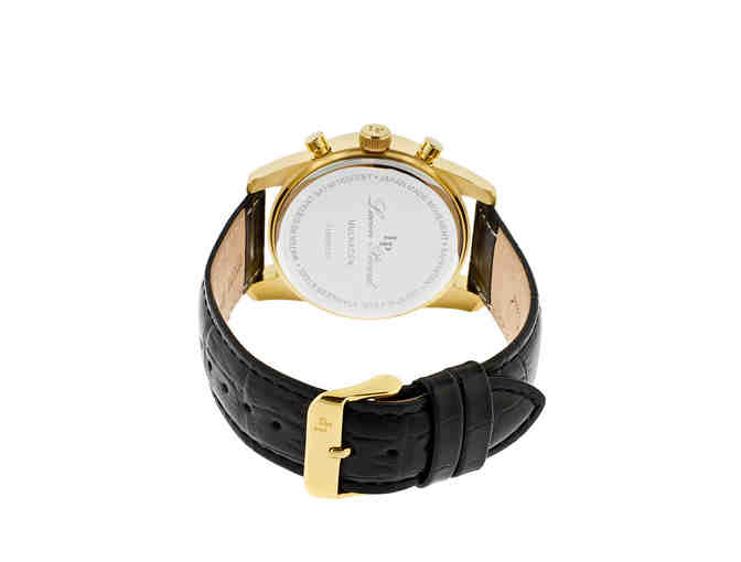 Lucien Piccard Mulhacen Gold & Black Leather Watch