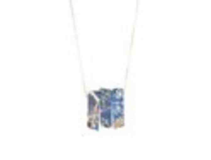 Luxe Group a?? Navy Jasper & Gold Trio Pendant Necklace