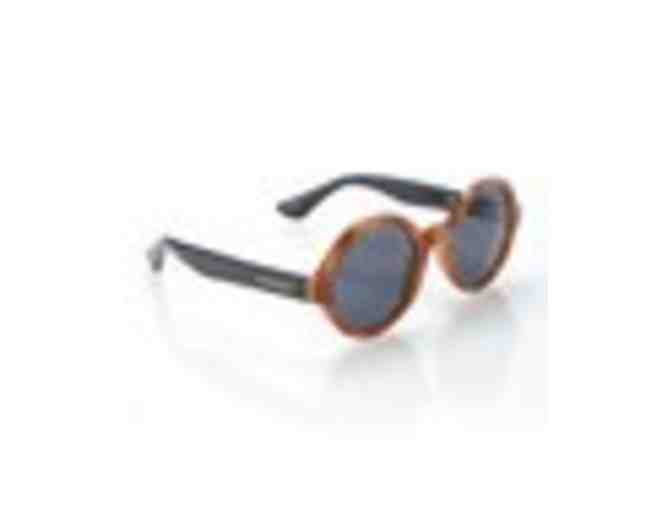 Isaac Mizrahi a?? Honey Tortoise & Black Retro Sunglasses