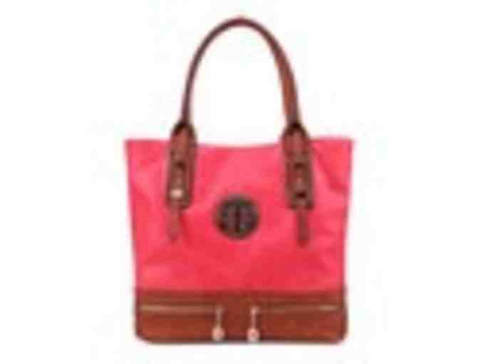 MKF Collection a?? Coral & Brown Isabelle Tote