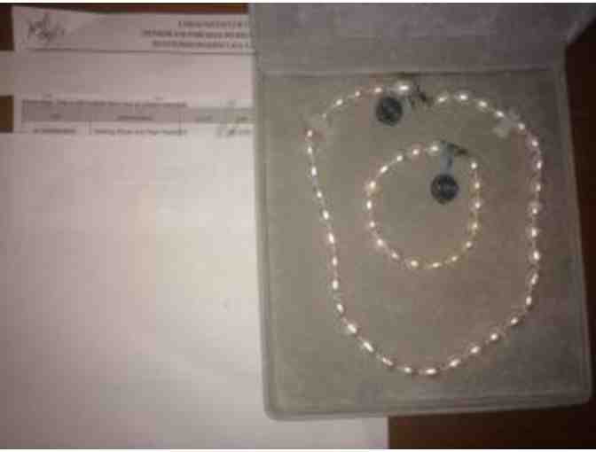 EFFY Sterling Silver and Pearl Necklace and Bracelet Set