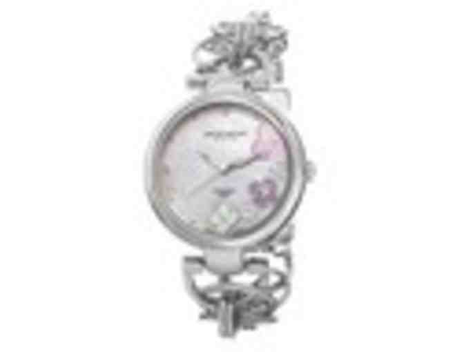 Akribos XXIV Women's Silver-Tone & Diamond Watch