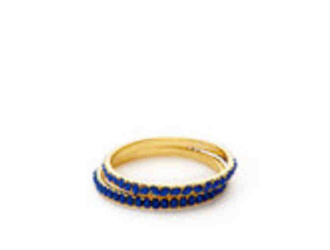 Kenneth Jay Lane Set Of 2 Blue Resin Bangle Bracelets