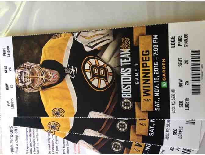 Two tickets to see the Bruins Vs. Toronto Maple Leafs!