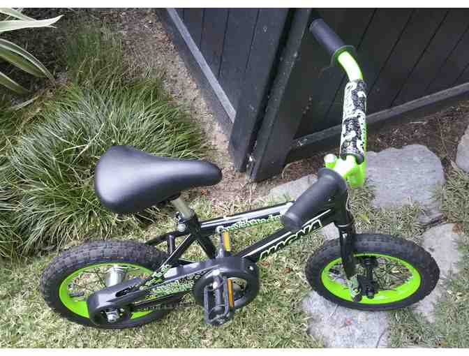 Children's Bicycle in Black and Electric Green