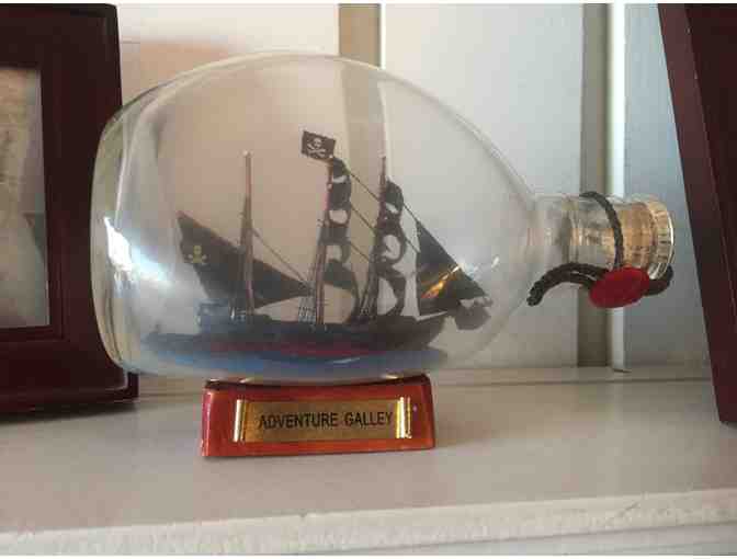 Adventure Galley Ship in a Glass Bottle
