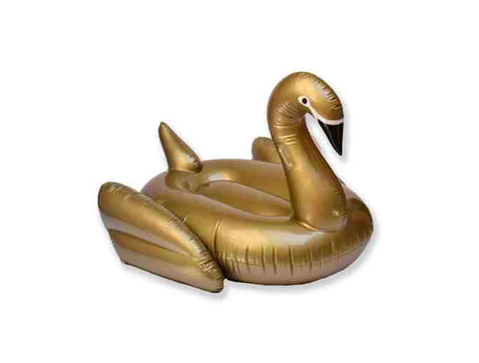 AFLOAT Giant Gold Inflatable Swan - Photo 1