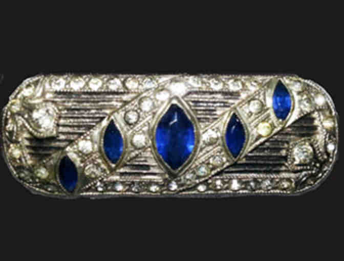 Antique Brooch with Blue Stones
