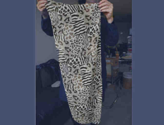 Long Leopard Print Scarf
