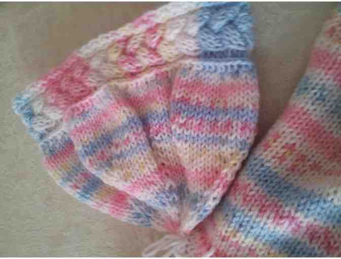 Soft Pastel Fair Isle Cardigan and Hat for Toddler size 3-4