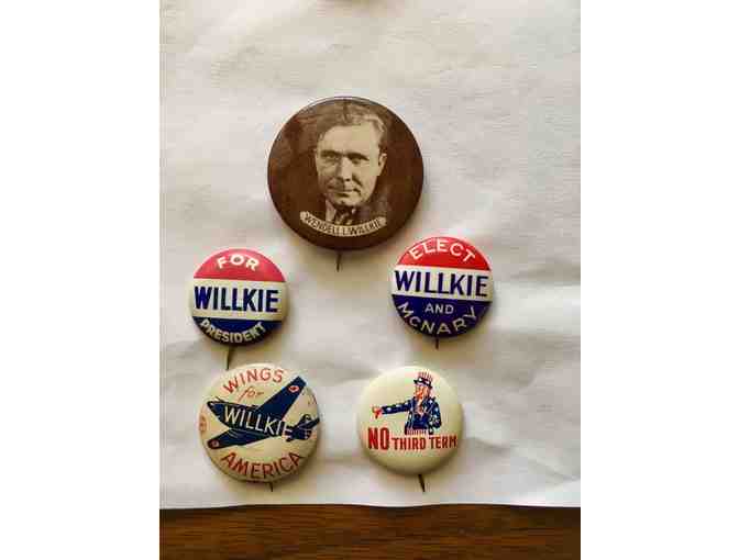 Campaign Buttons from 1940 Presidential campaign