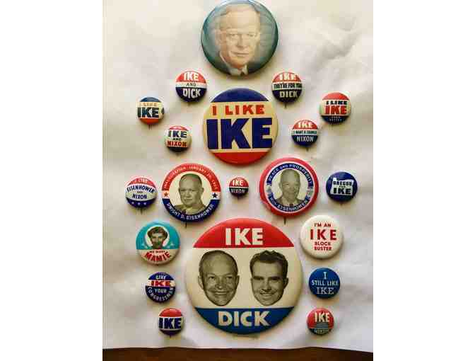 'I Like Ike' political campaign buttons
