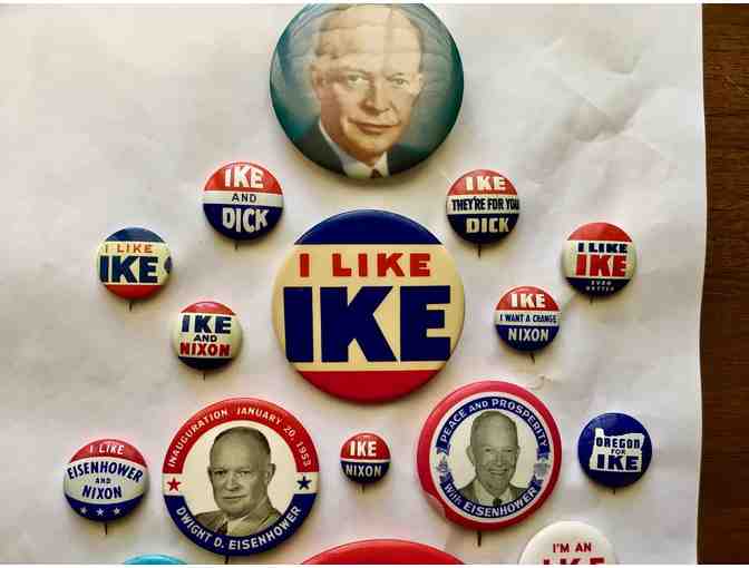 'I Like Ike' political campaign buttons