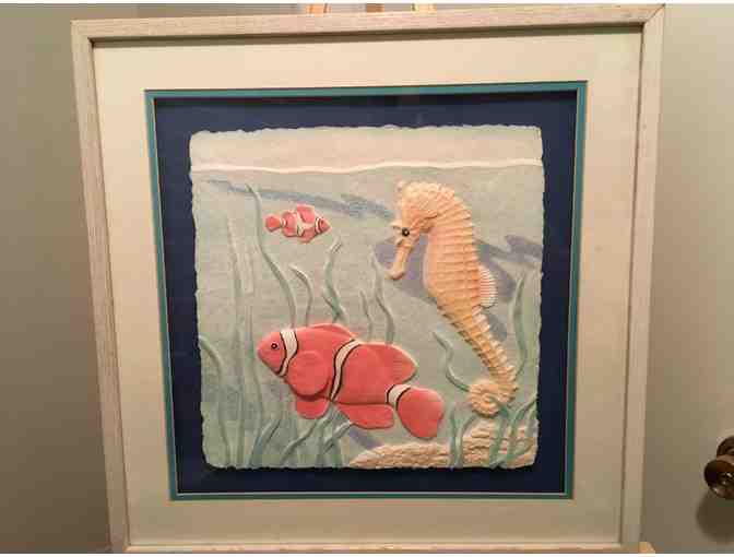 Framed painting: Under the Sea with Seahorse
