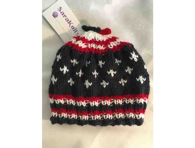 Toddler-Child Red White and Blue hat by SaraKnits