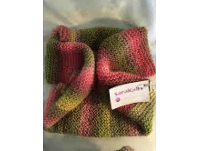 Shades of Yellow, Pink and Green Cowl by SaraKnits