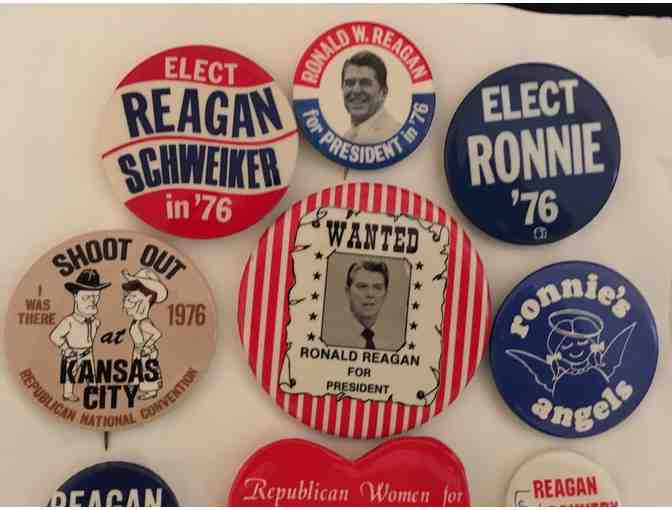 Authentic Reagan Election pins 1976