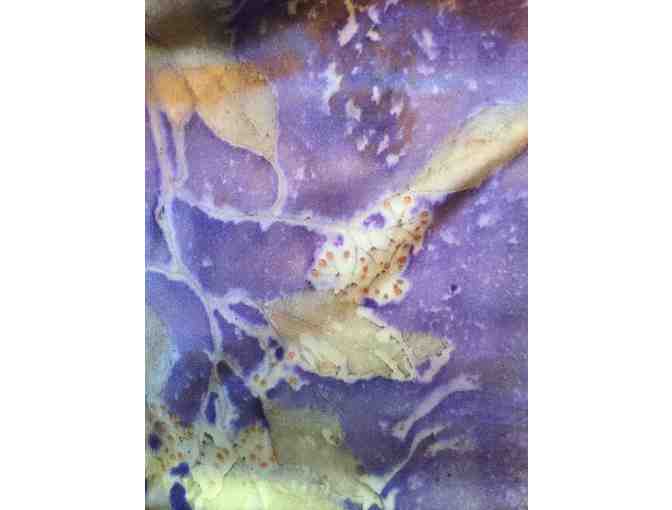 Hand printed silk scarf from AivlysStudio
