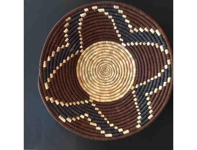 Handwoven Uganda basket, 10 1/2 inches