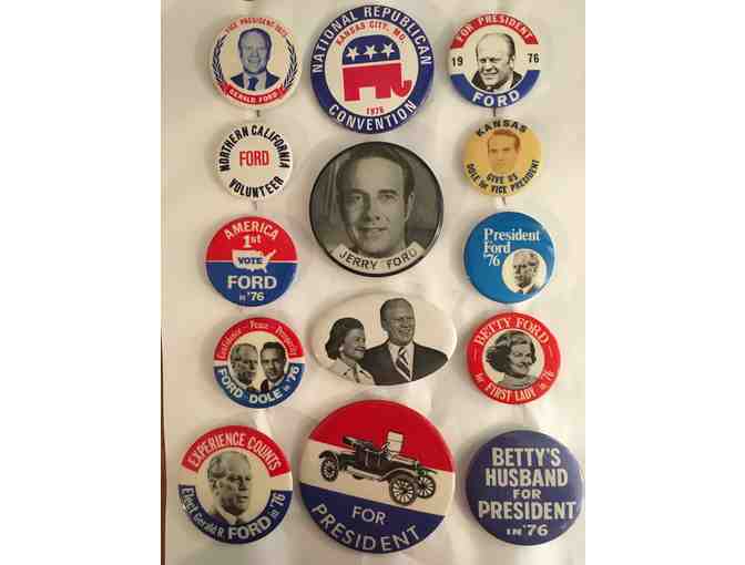Gerald Ford for President campaign buttons 1976