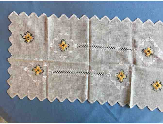Ukranian embroidered linens, set of 4