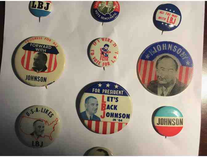 LBJ, Lyndon Johnson, Presidential campaign buttons
