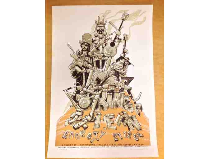 Kings of Leon Aha Shake Heartbreak Vinyl, Talihina Sky DVD, Show print Nottingham 2004