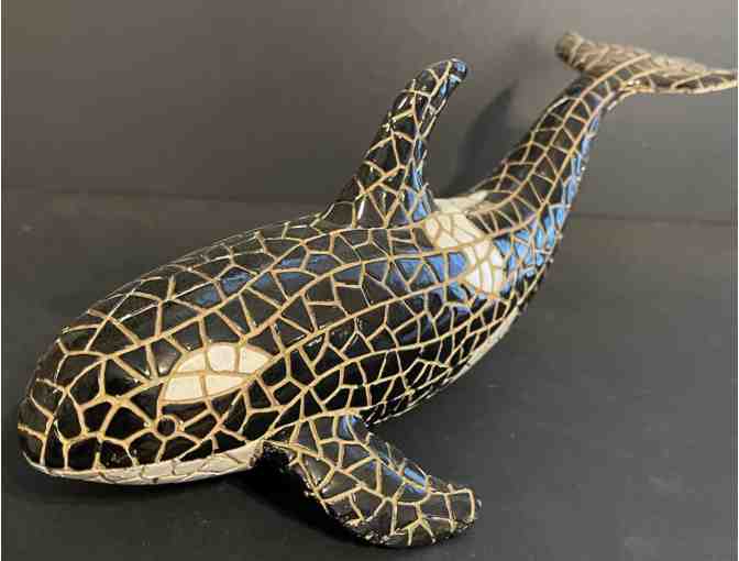 Orca Cloisonne figurine