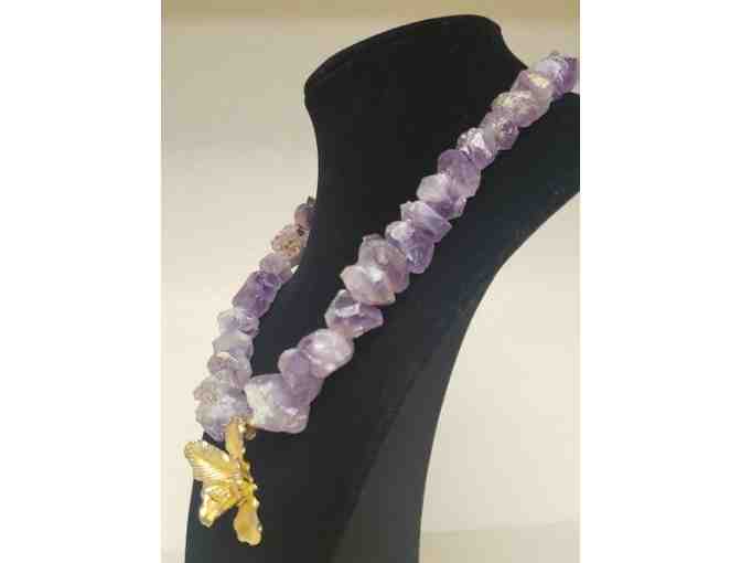 Amethyst Sterling/Gold Necklace - Photo 2