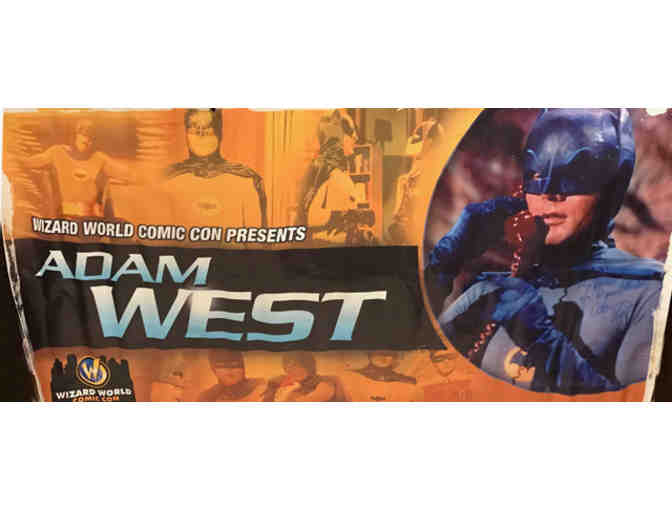 Set of 2 Batman & Robin Wizard World Comic Con Banners Signed By Adam West & Burt Ward!