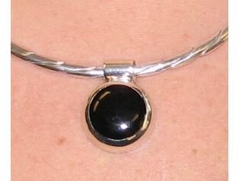 Sterling Silver Neck Ring & Pendant