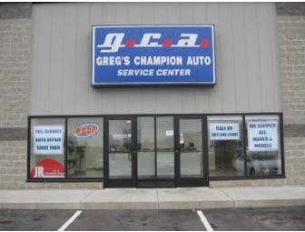 4-Pack Oil Change Card at Greg's Champion Auto